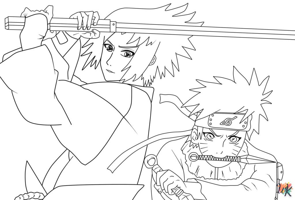 coloriage Naruto  pour lutter contre le stress