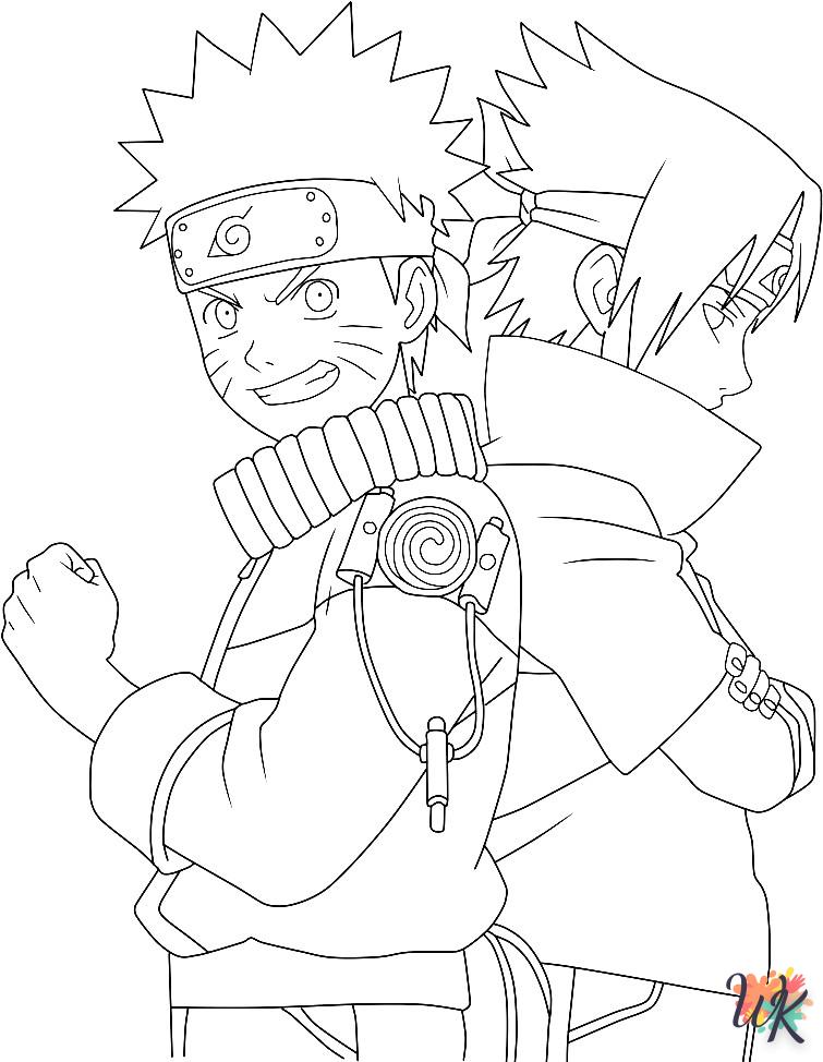 coloriage Naruto  om een ​​kind van 10 jaar oud af te drukken