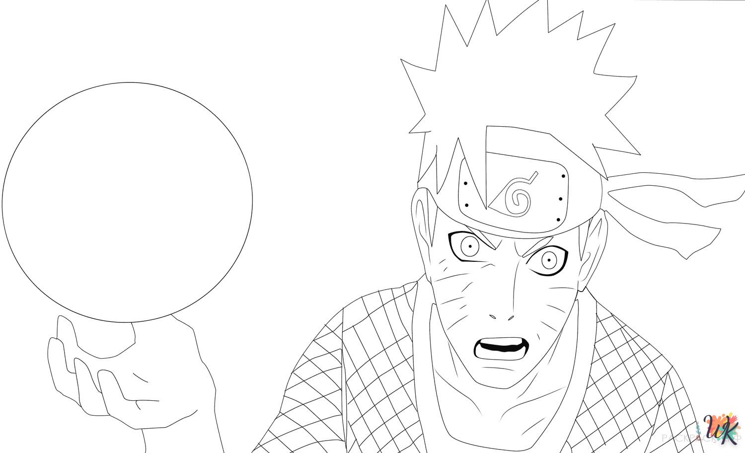 coloriage Naruto  en gratis afdrukbaar knipsel
