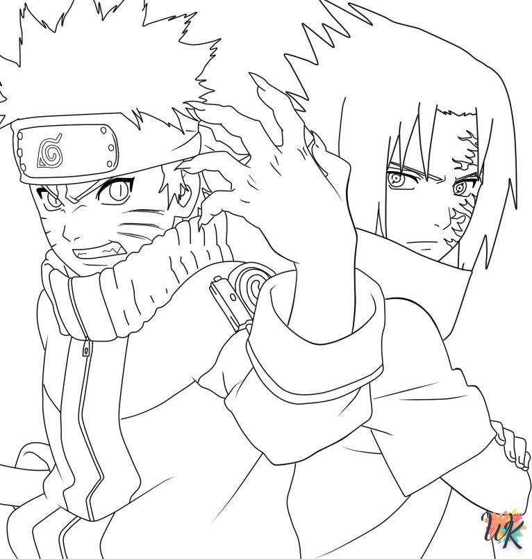 coloriage Naruto  e aprendendo