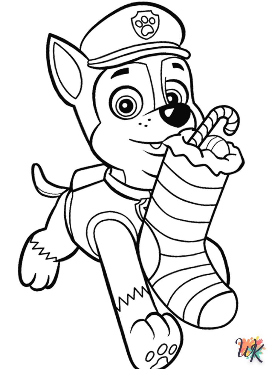 Paw Patrol coloring page to print for 4 year olds