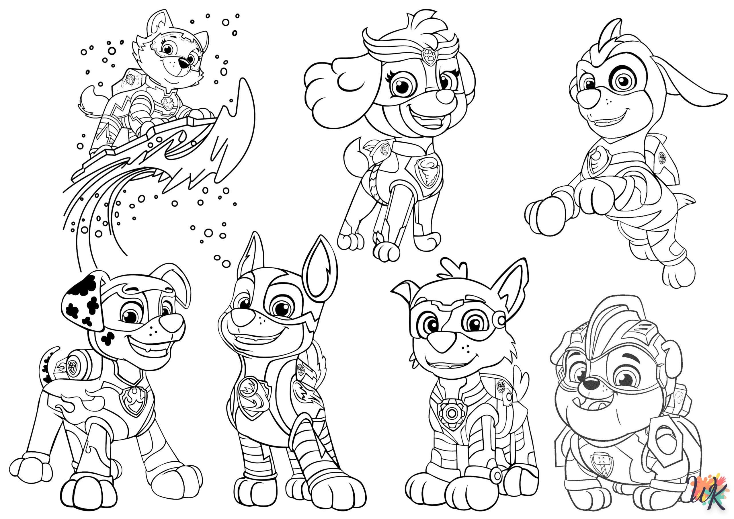 print Paw Patrol coloring for children