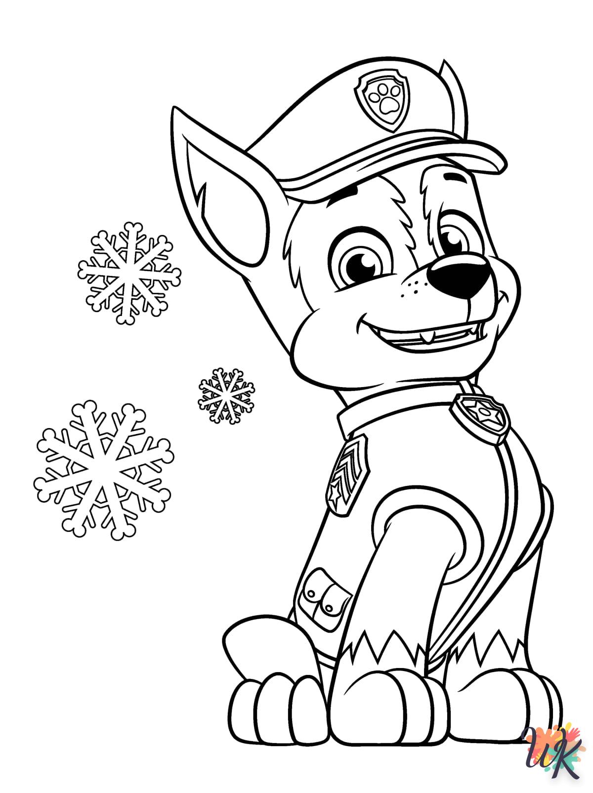 Paw Patrol coloring page to color free online