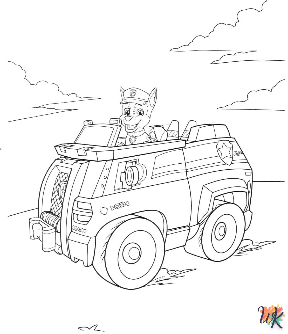 Paw Patrol coloring page free to print