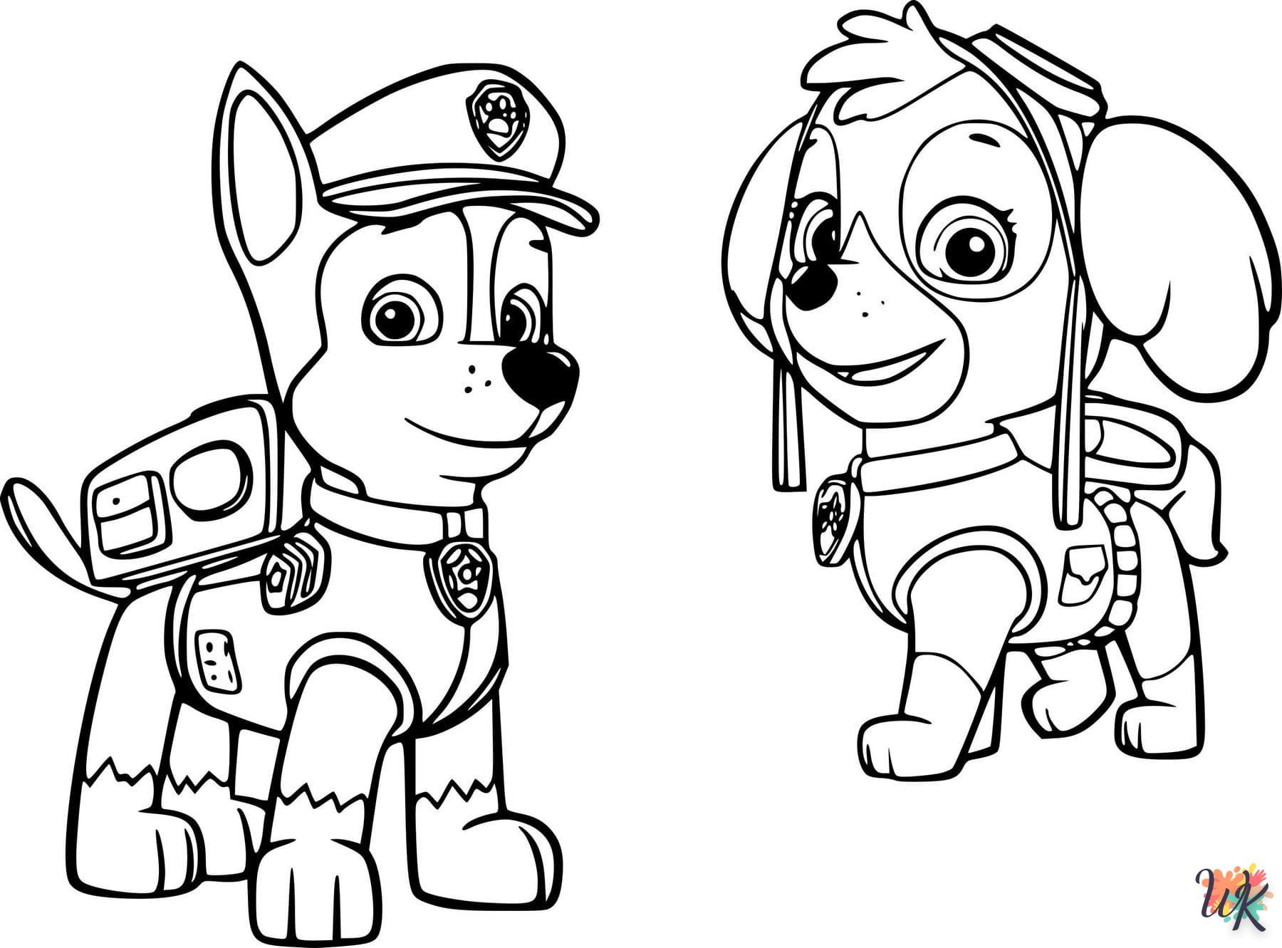 Paw Patrol coloring page for children to print