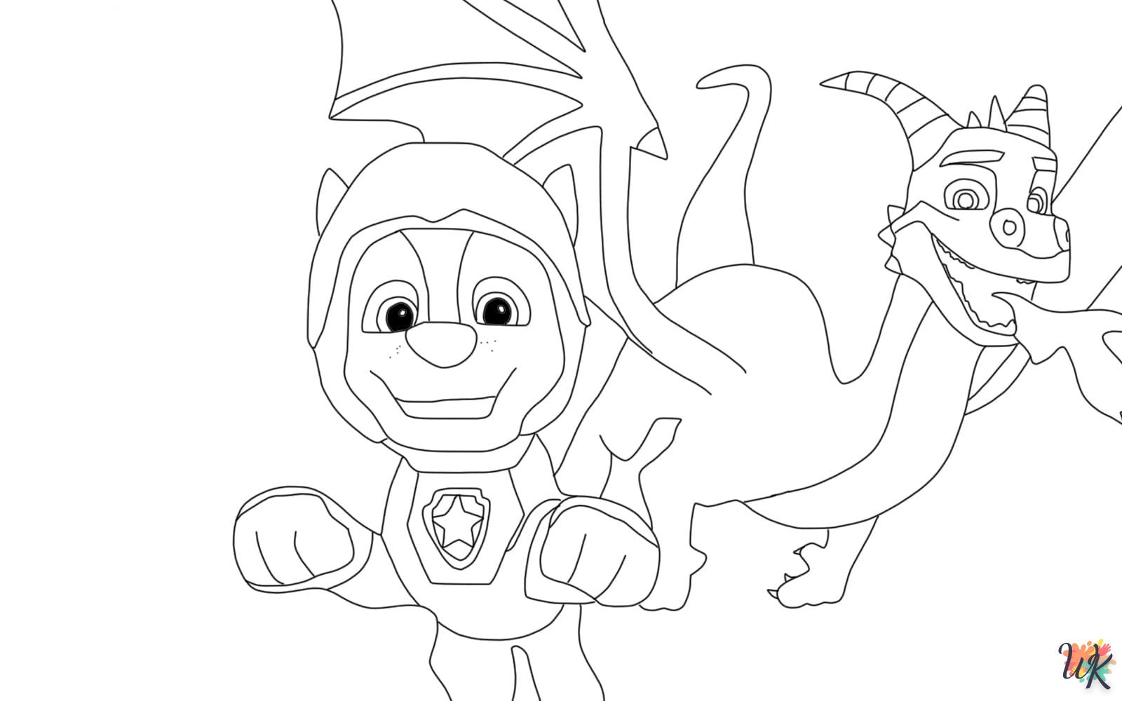 Paw Patrol coloring page to print for free