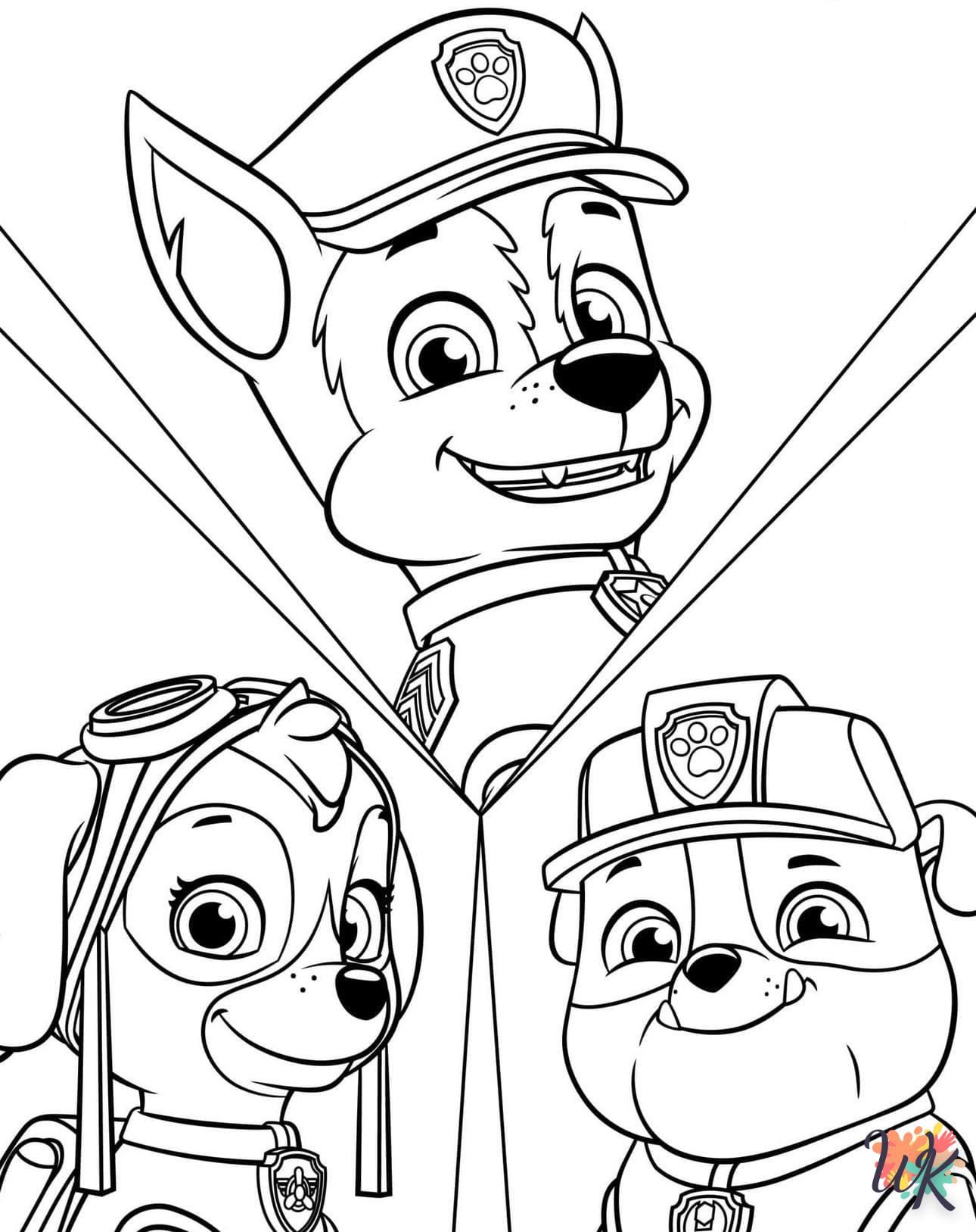 Paw Patrol coloring page to print for children aged 5