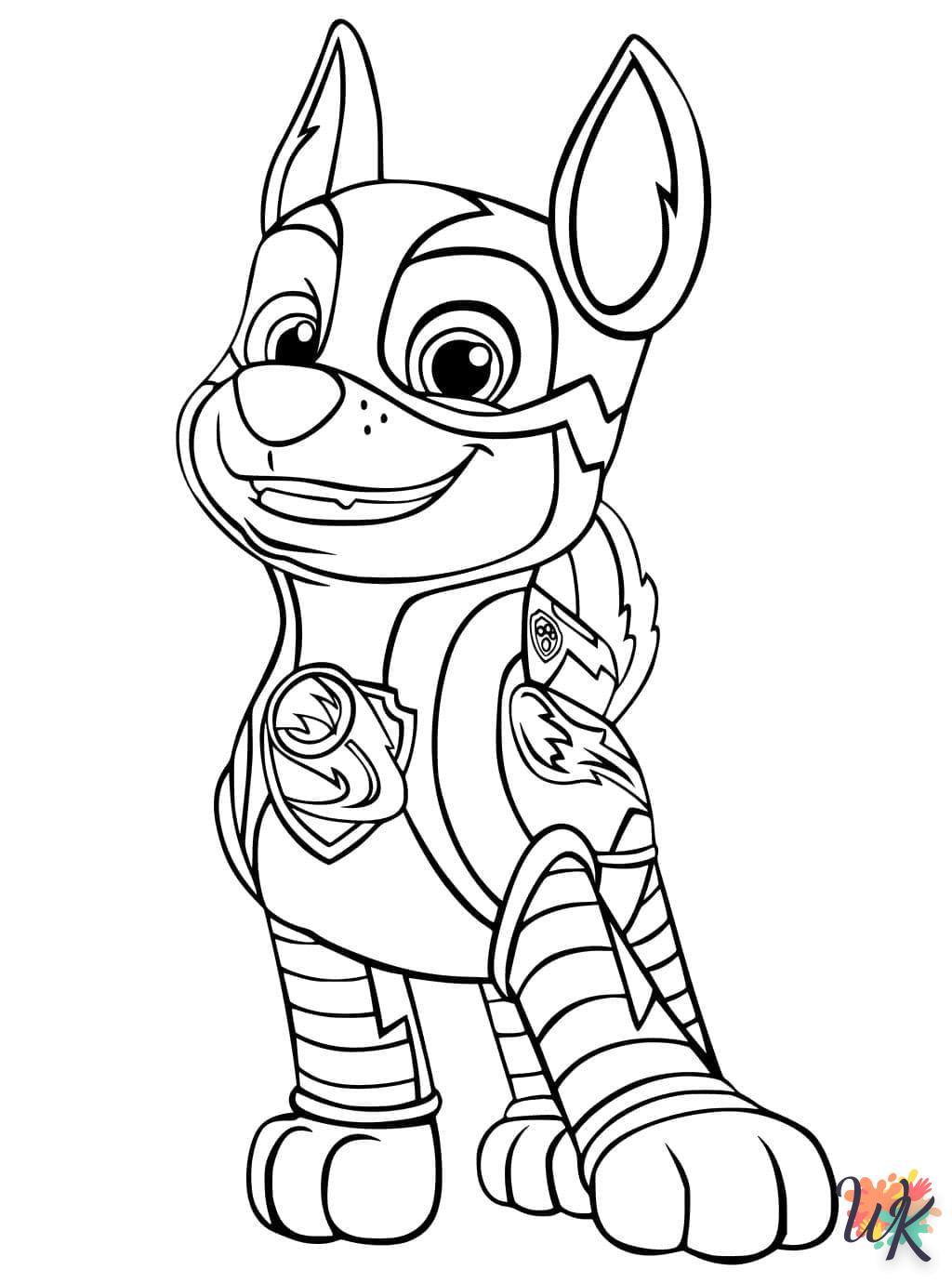 Paw Patrol coloring page to print for 7 year olds 1