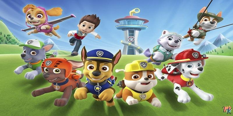 Educational Paw Patrol coloring for children