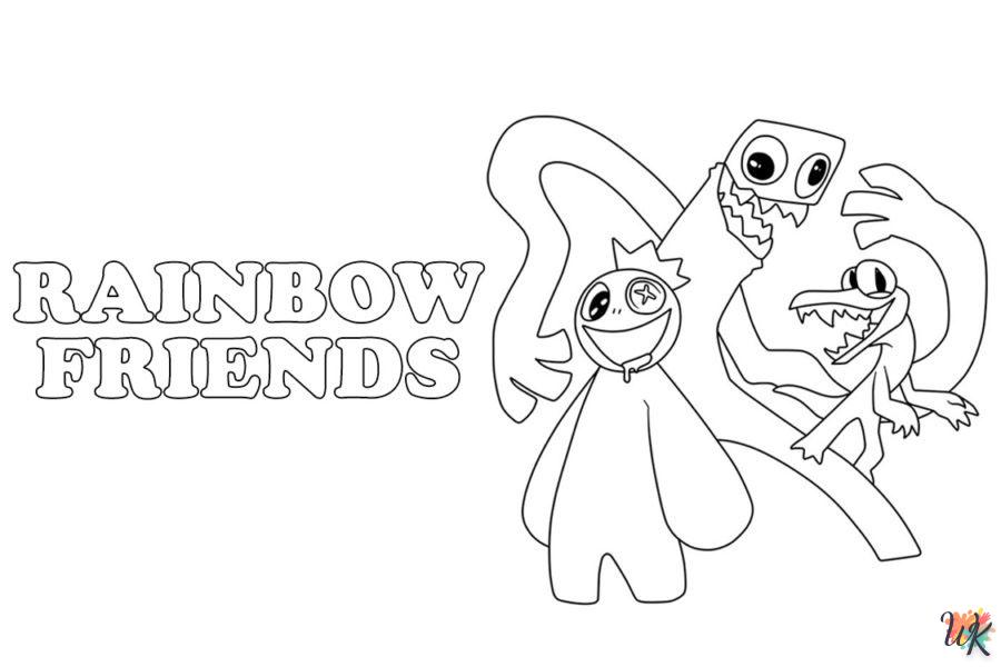 coloring Rainbow Friends autumn online free to print