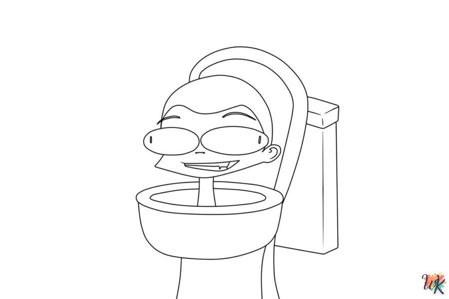 coloriage skibidi toilet  Baby zum Ausdrucken
