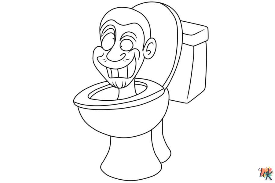 coloring skibidi toilet  educational for children