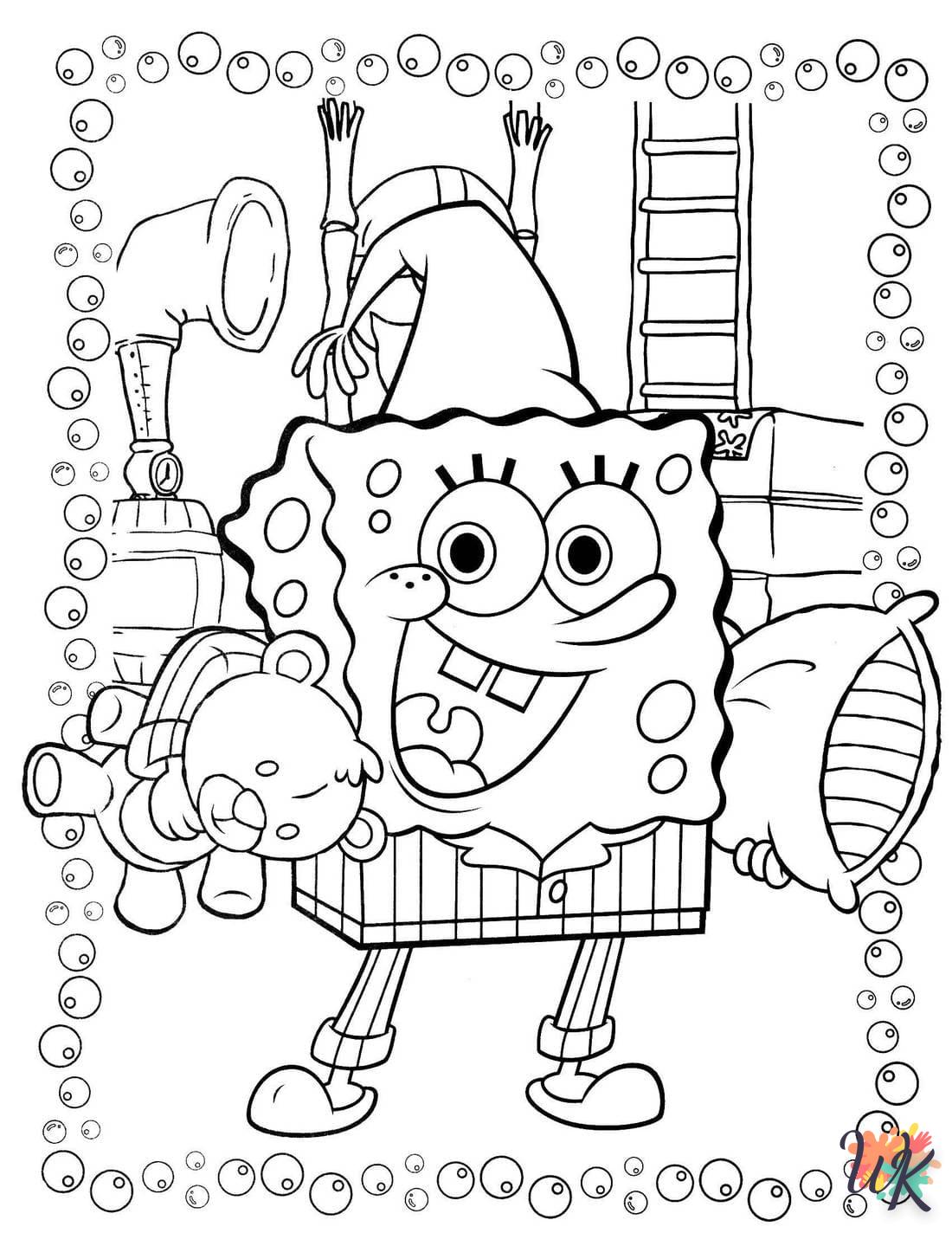 coloriage Spongebob  enfant à imprimer gratuit 1