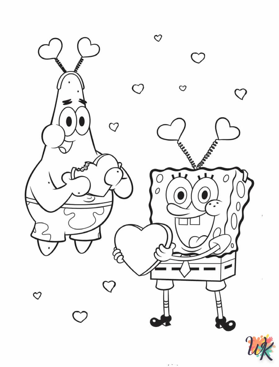 coloriage Spongebob  a imprimer pour enfant de 4 ans