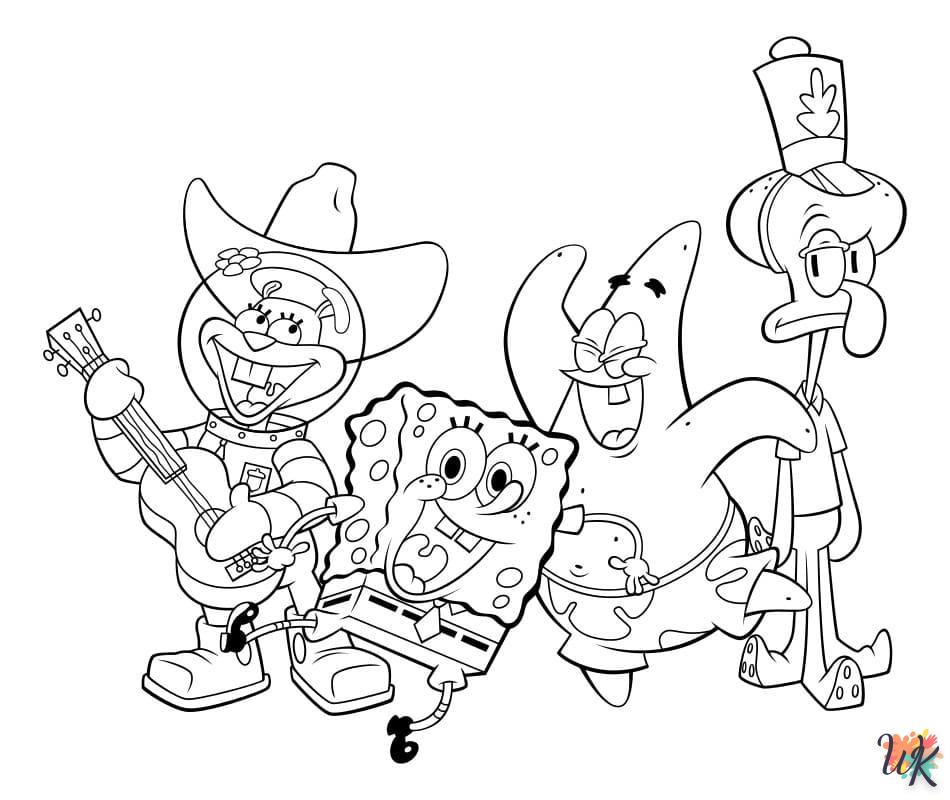 coloriage Spongebob  enfant à imprimer gratuit 2