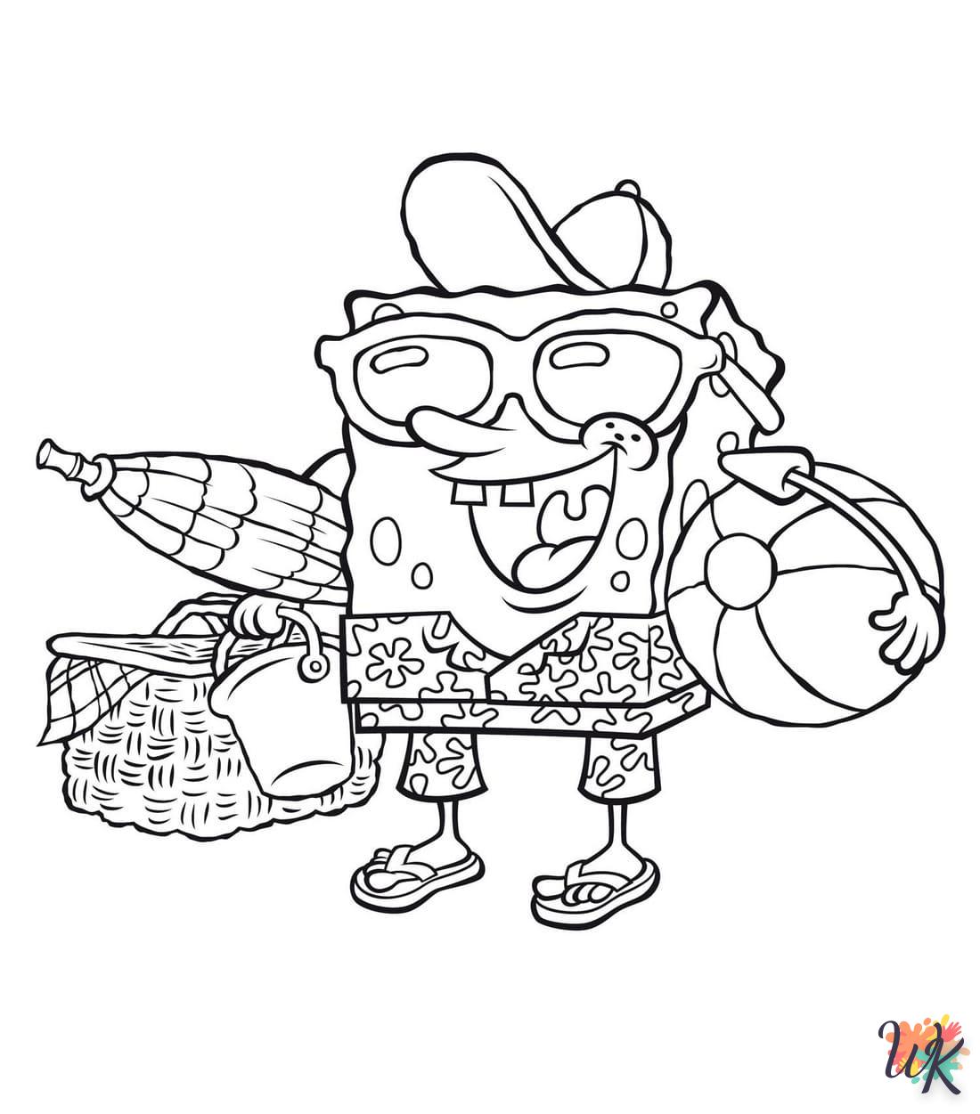 image de coloriage Spongebob  pour enfant