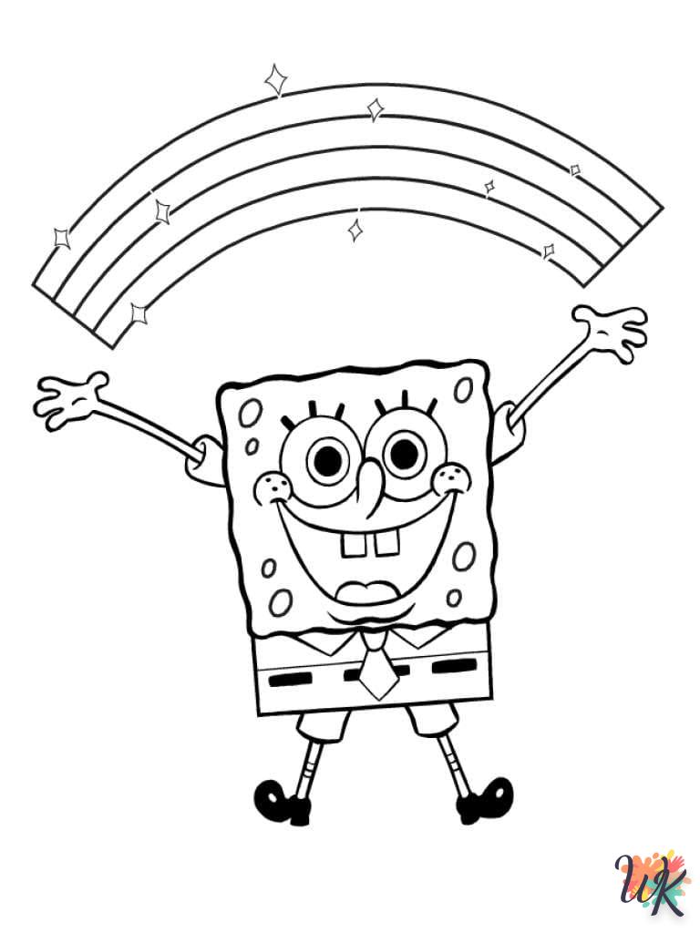 coloriage Spongebob  à imprimer a4 1