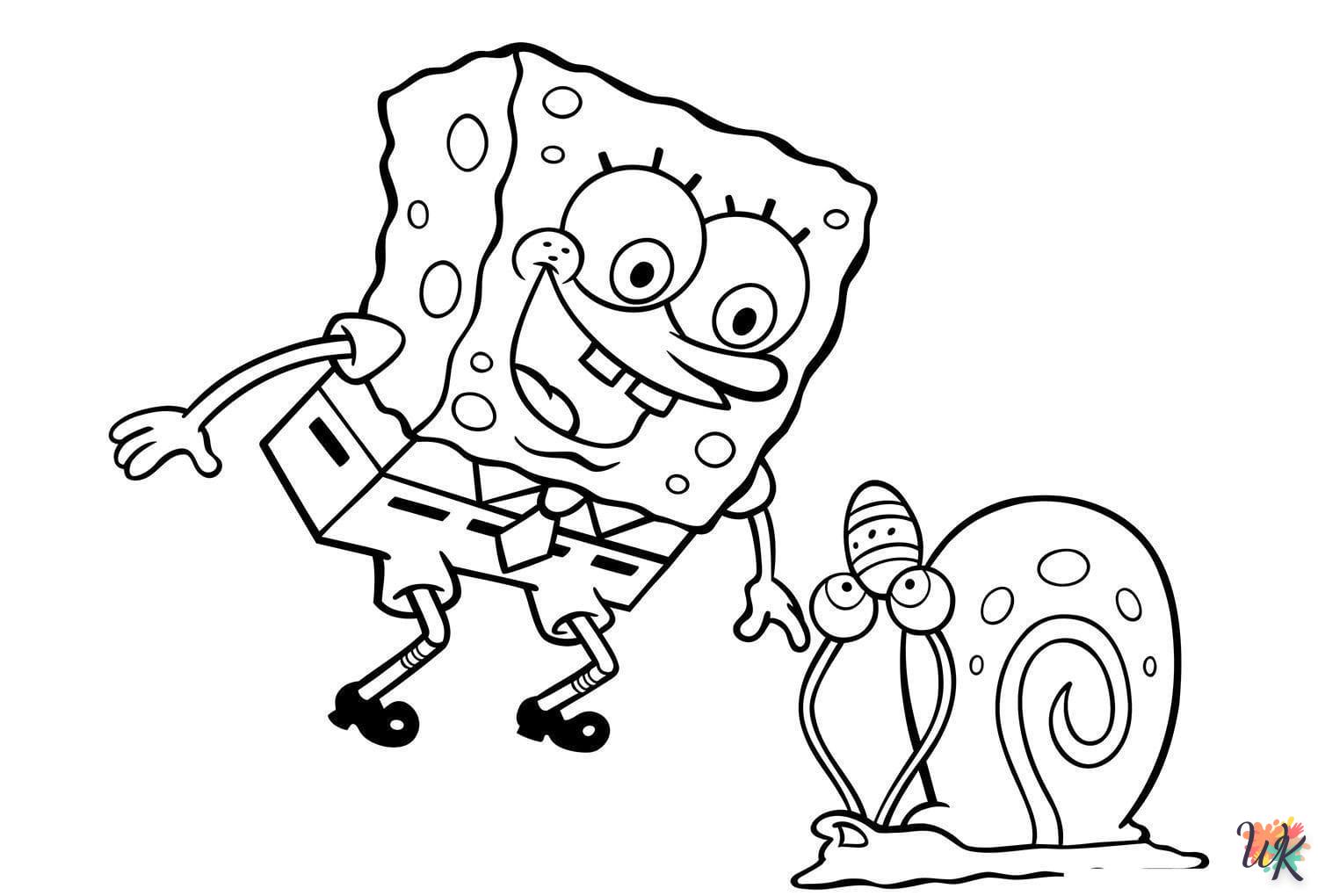 coloriage Spongebob  bebe à imprimer 2