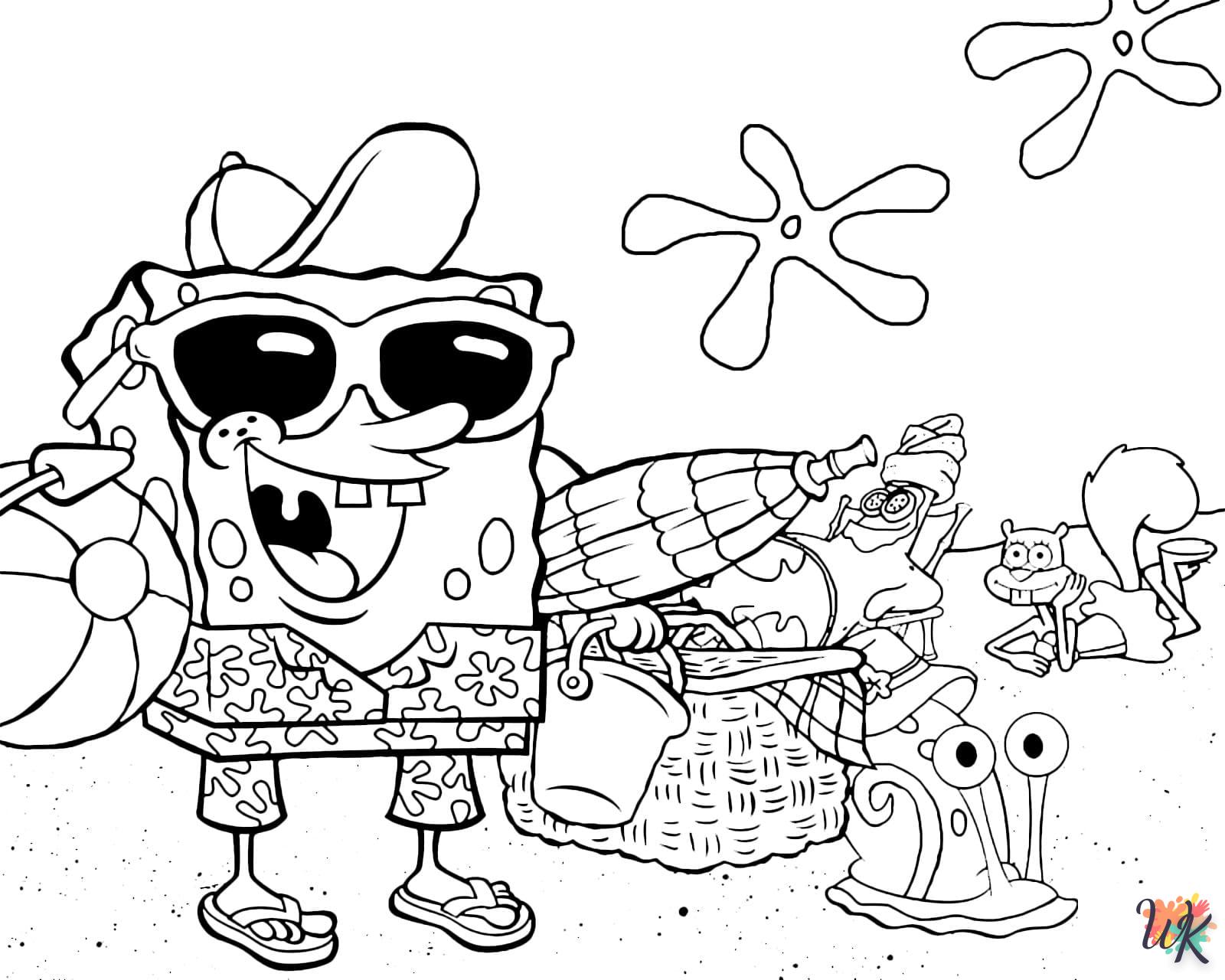 coloriage Spongebob  a colorier en ligne gratuitement