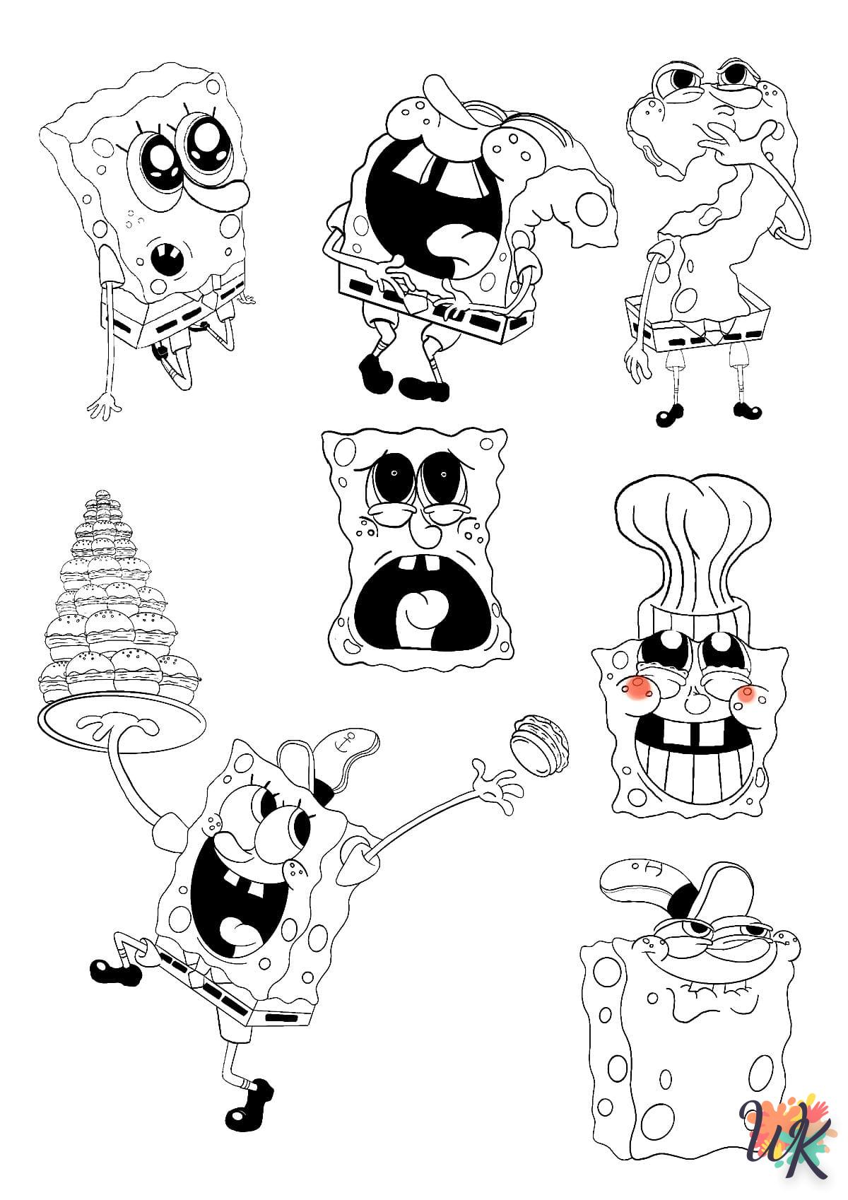 coloriage Spongebob  à imprimer gratuit