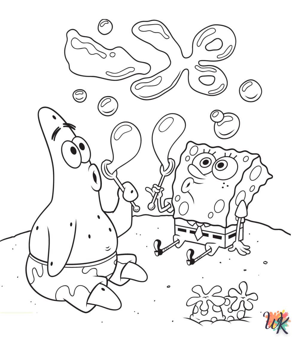 coloriage Spongebob  pour enfant de 4 ans