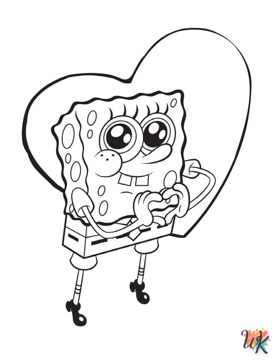 coloriage Spongebob  dinosaures en ligne gratuit à imprimer 3