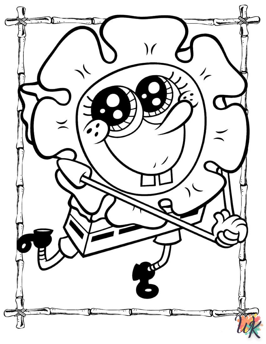 coloriage Spongebob  enfant 3 ans a imprimer