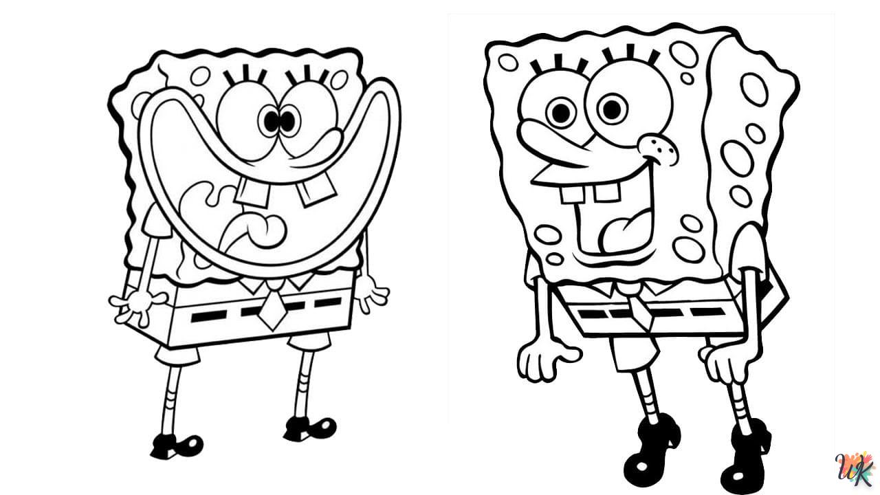 coloriage Spongebob  pour enfants a imprimer 1