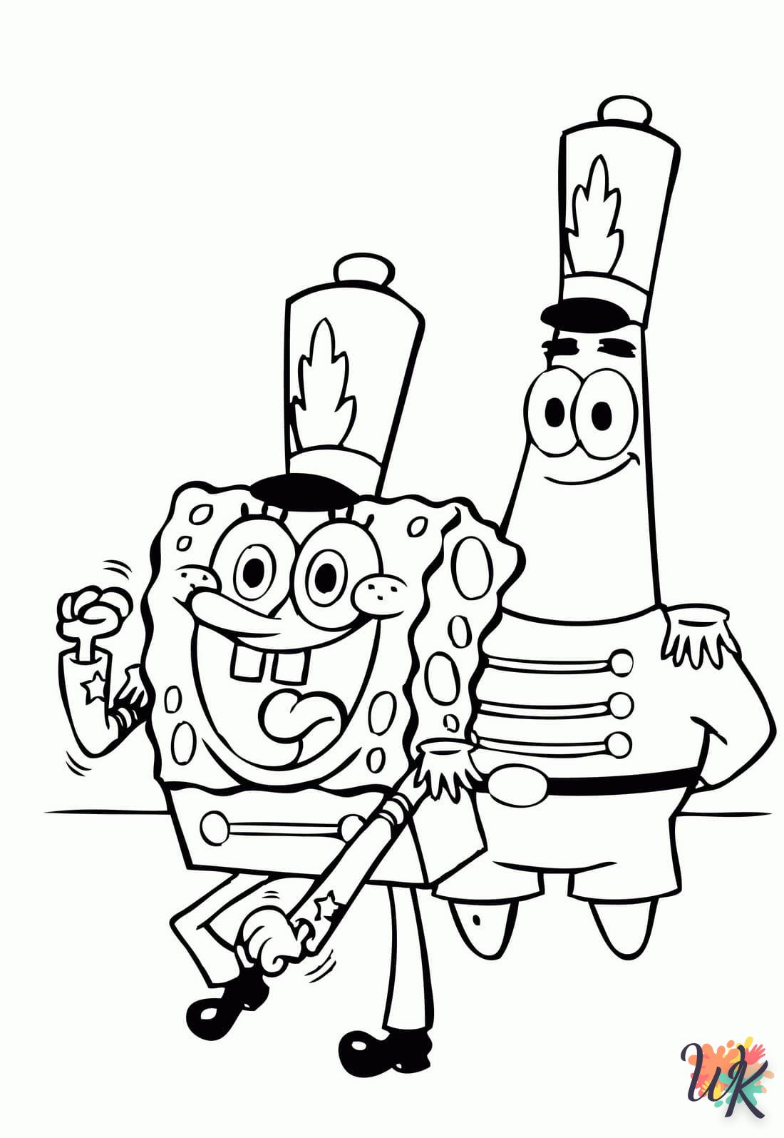 coloriage Spongebob  en ligne pour enfant