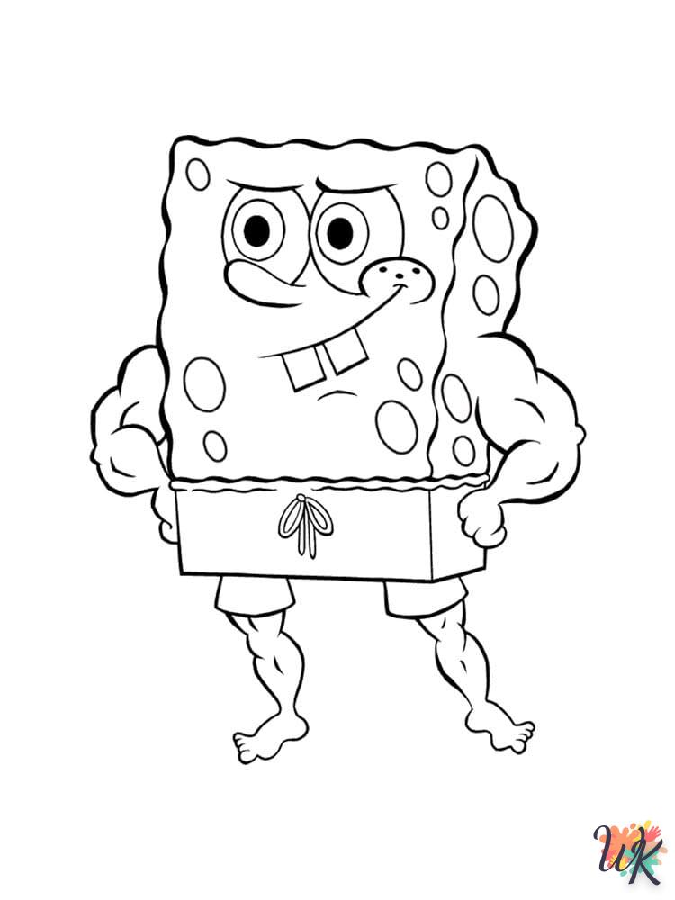 coloriage Spongebob  à imprimer a4