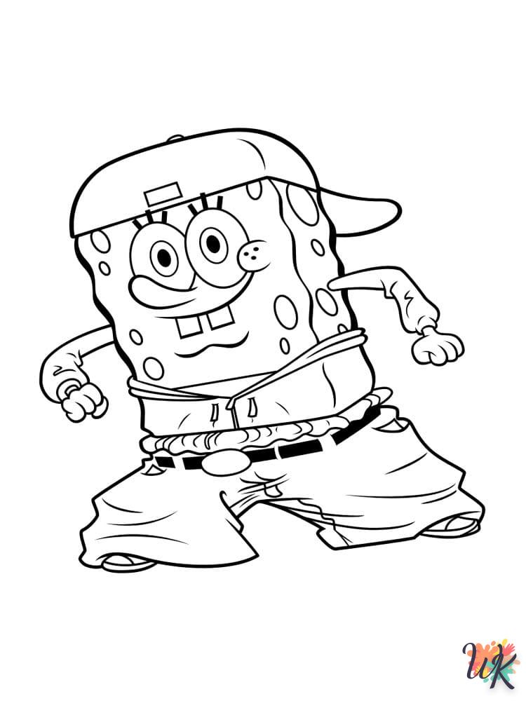 coloriage Spongebob  en ligne à imprimer 1