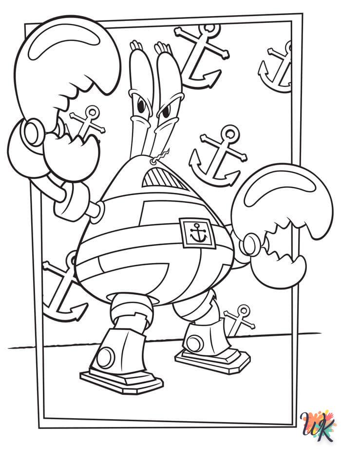 coloriage Spongebob  licorne en ligne gratuit à imprimer