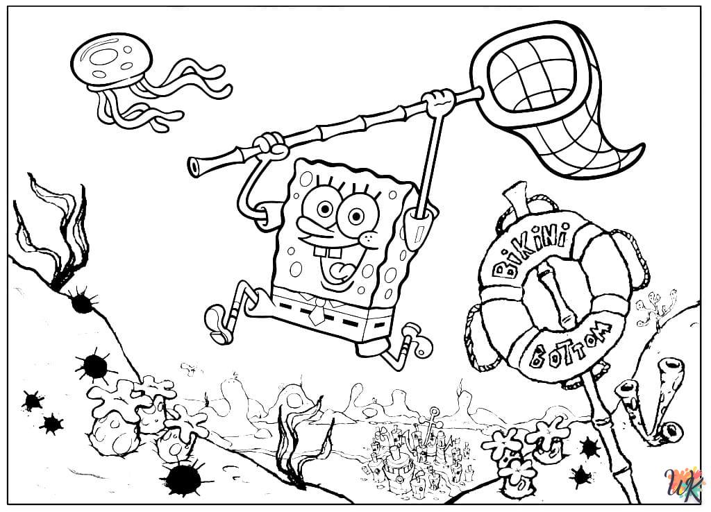 alphabet coloriage Spongebob  en ligne