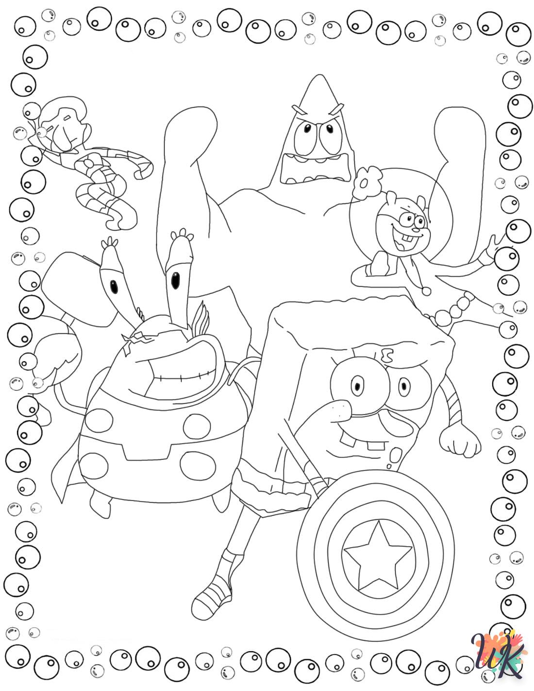 coloriage Spongebob  de pour enfants