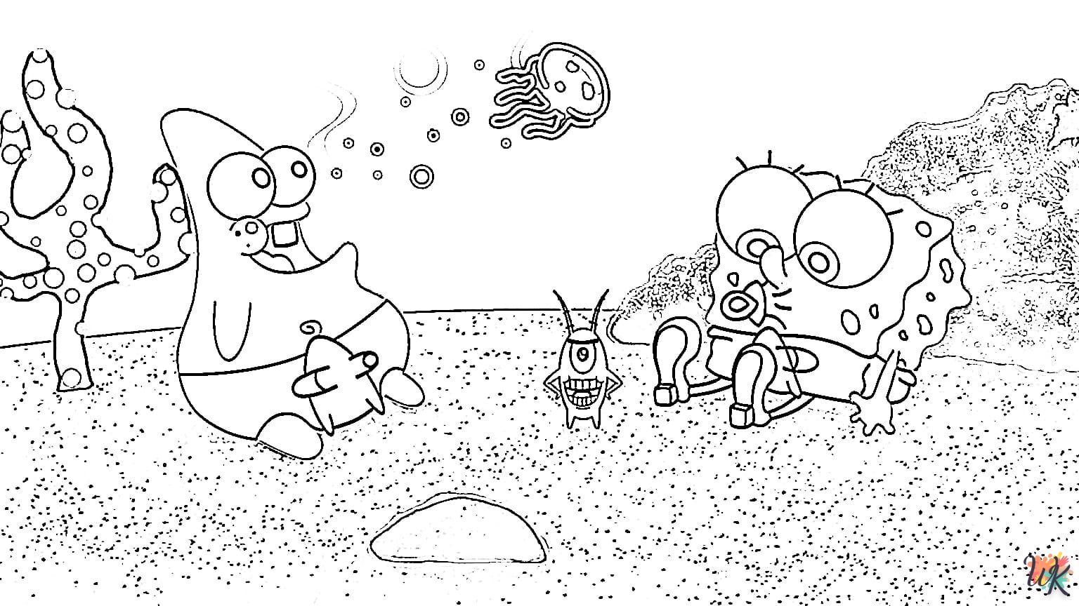 coloriage Spongebob  en ligne à imprimer