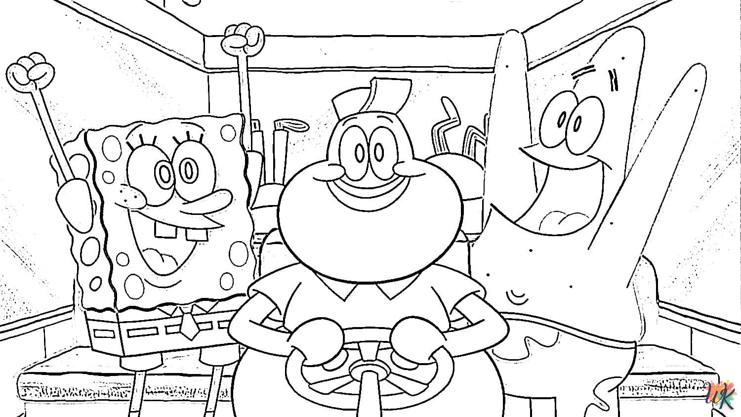 coloriage Spongebob  à imprimer gratuitement pdf