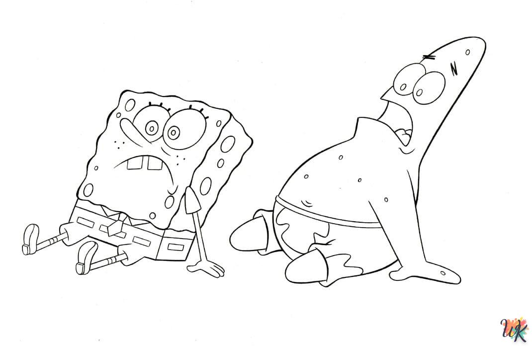 coloriage Spongebob  à imprimer pour enfant de 4 ans