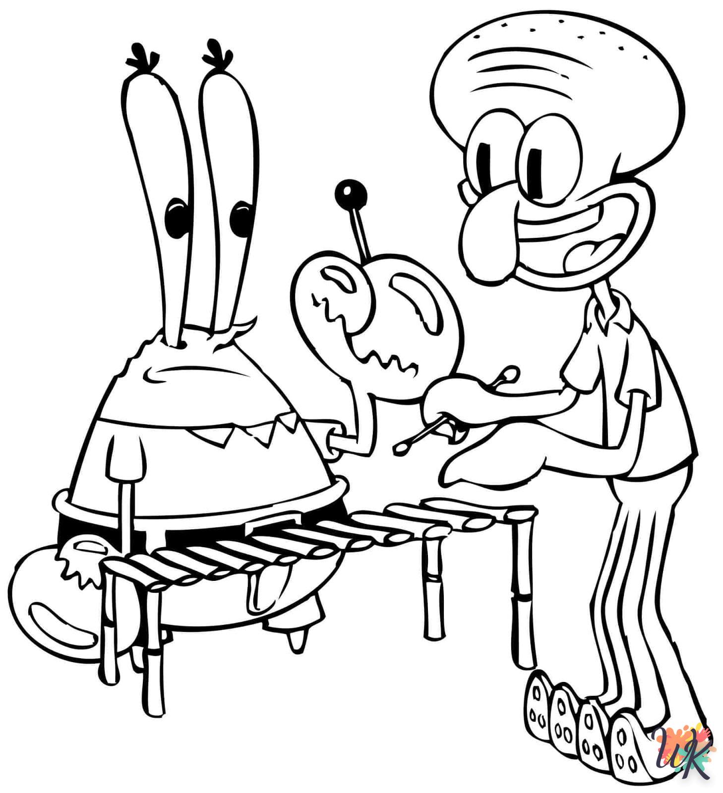 coloriage Spongebob  en ligne pour bebe de 2 ans