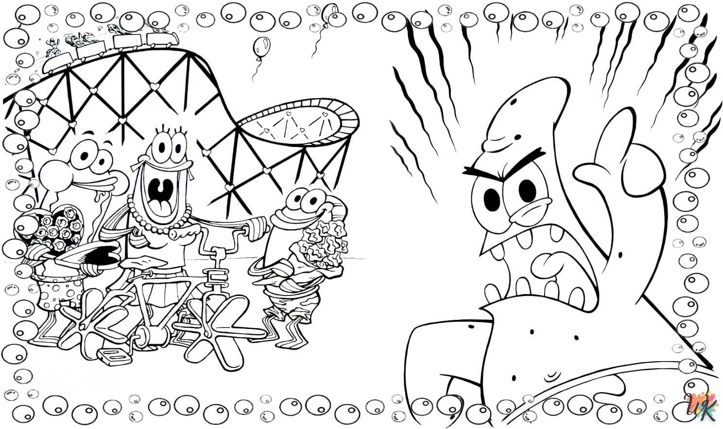 coloriage Spongebob  pour bebe a imprimer 2