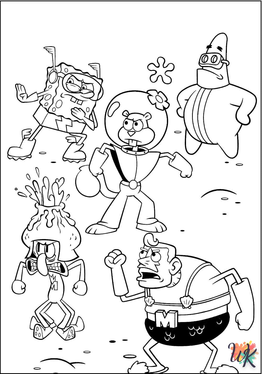 coloriage Spongebob  pour enfants a imprimer gratuit 1