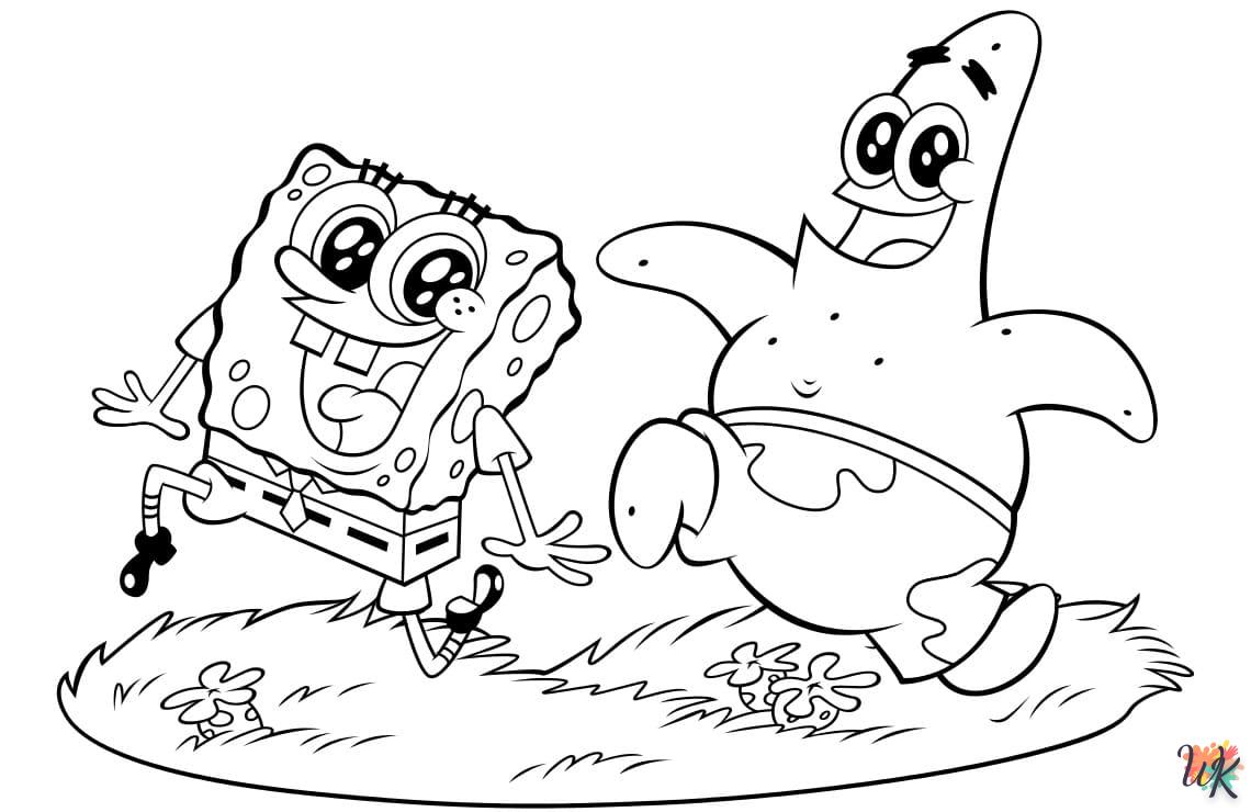 coloriage Spongebob  à imprimer pdf gratuit