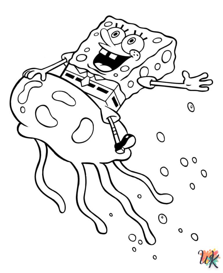 coloriage Spongebob  en ligne maternelle