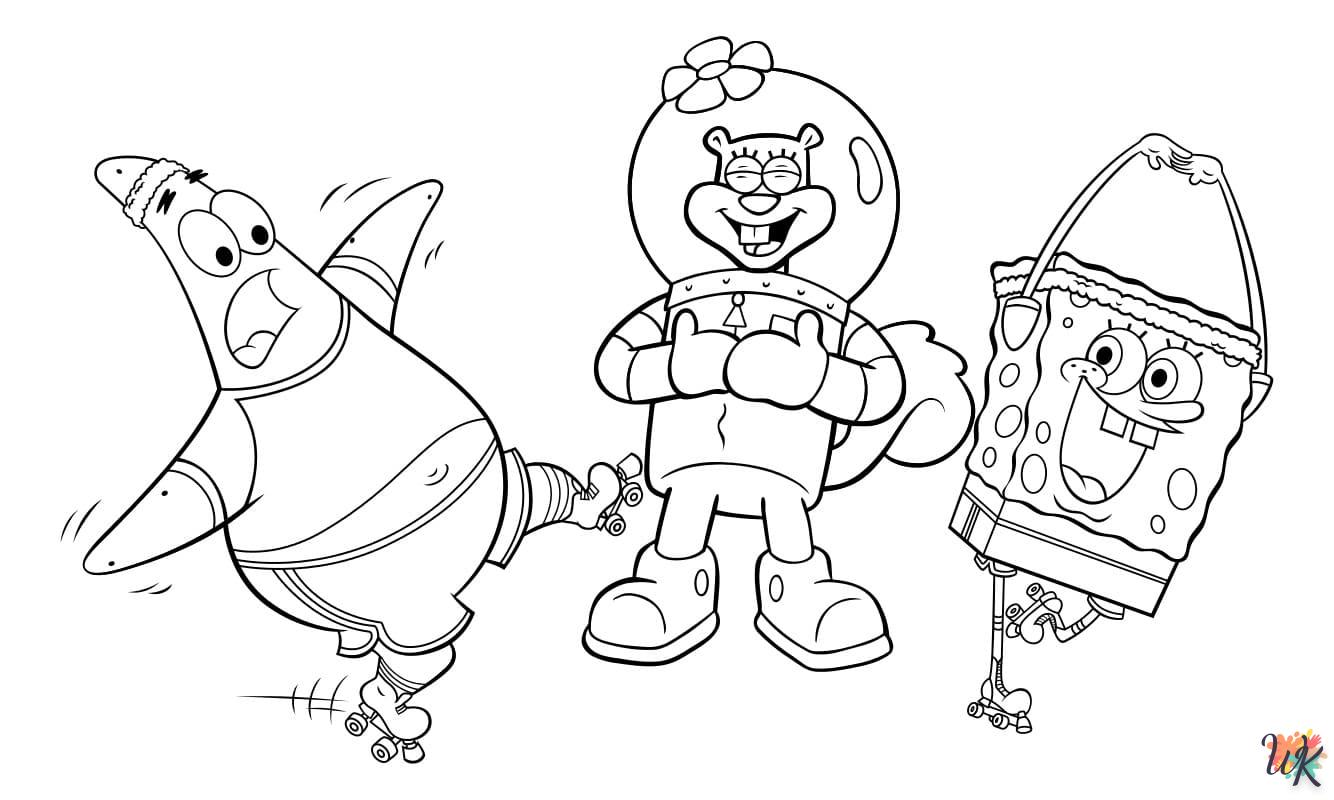 coloriage Spongebob  7 ans en ligne gratuit à imprimer