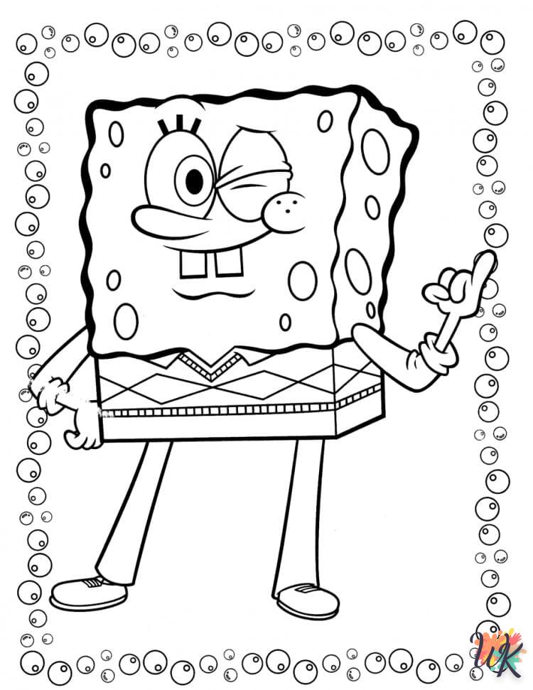 coloriage Spongebob  a imprimer enfant 6 ans