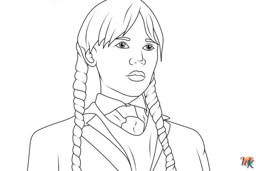 Coloriage Wednesday Addams 1