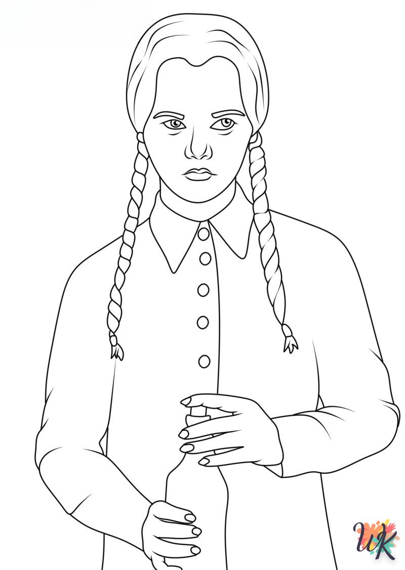 Coloriage Wednesday Addams 10
