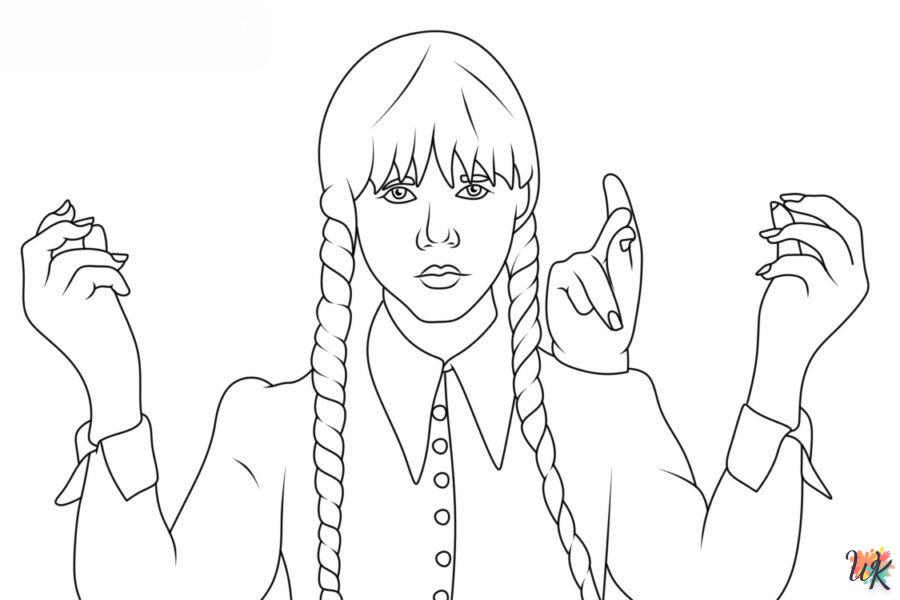 Coloriage Wednesday Addams 11