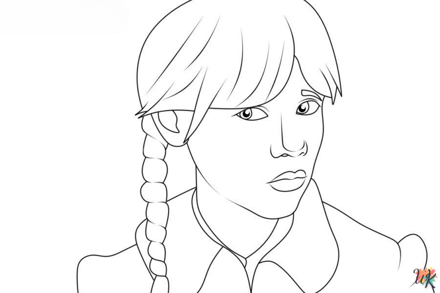 Coloriage Wednesday Addams 12