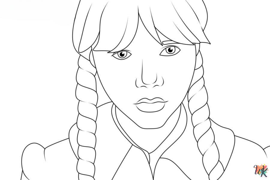 Coloriage Wednesday Addams 16