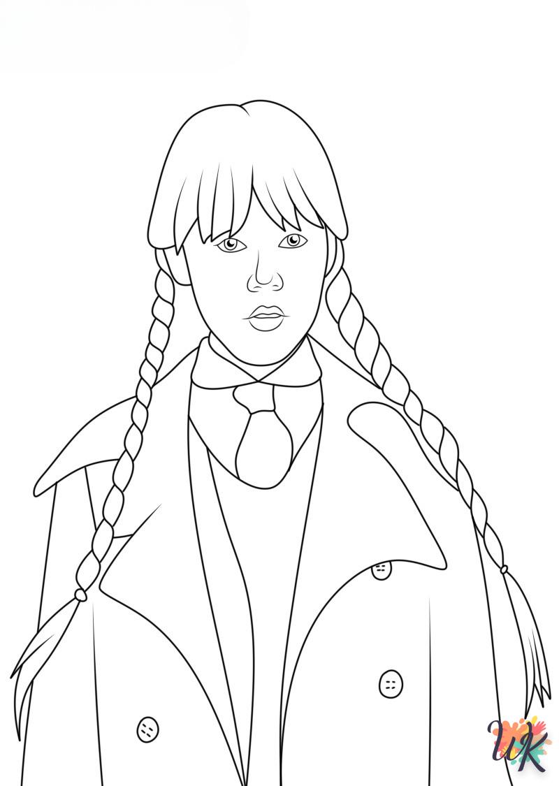 Coloriage Wednesday Addams 17